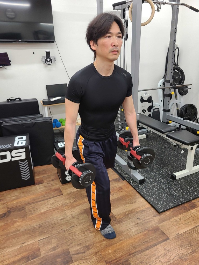 トレーニング中の北尾さん